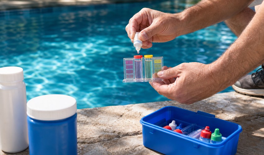 Análisis de pH y cloro antes del baño analizar ph y cloro de piscina