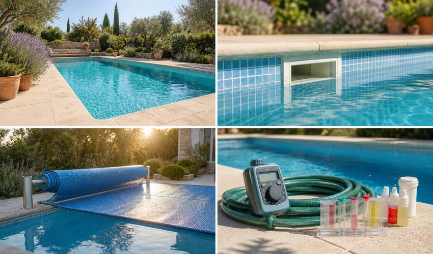 Cubierta de piscina para limitar evaporación y suciedad cubierta de piscina extendida para reducir evaporación en verano