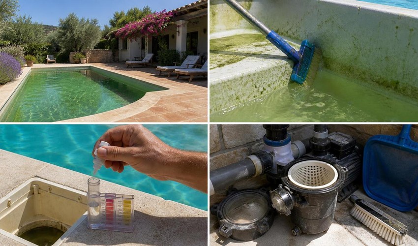 Revisión del filtro y la depuradora de la piscina limpieza filtro depuradora piscina verano