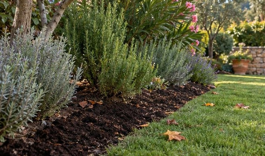 abono de otono para jardin con compost maduro